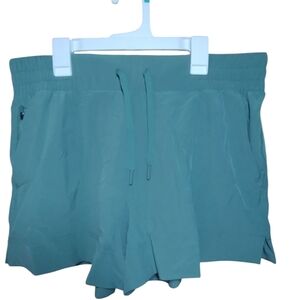 Green Woven Midrise Drawstring Shorts Size Medium Regular New With Tags